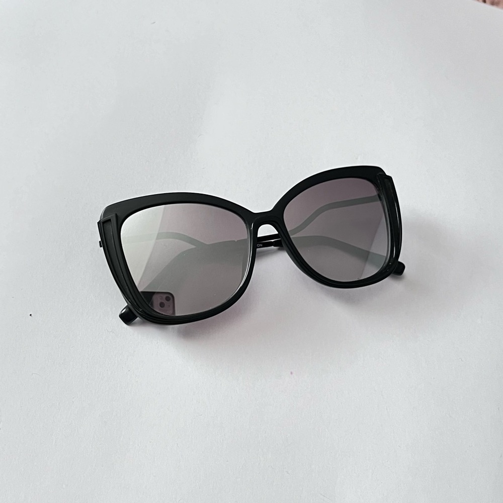 Oversized Sunglasses Black Mirrored Lenses